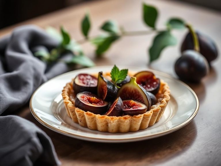 Fig and almond tart