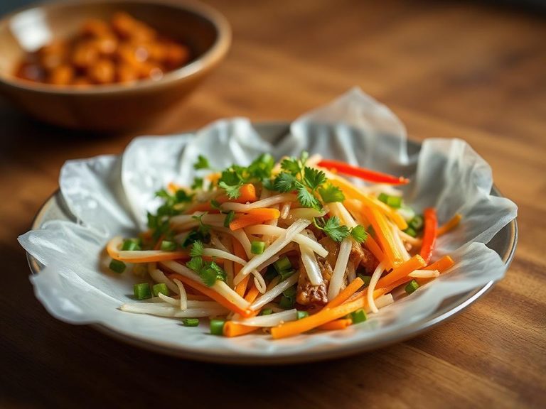 Filling for rice paper rolls