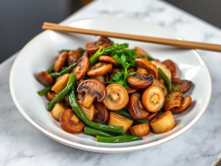 Fireweed and Mushroom Stir-fry