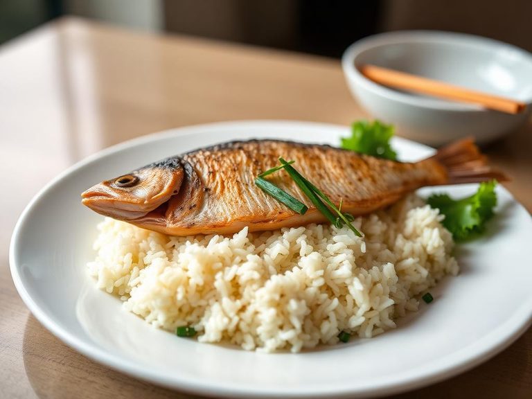Fish and rice (flaked into porridge or pilaf)