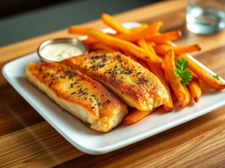 Fish and Sweet Potato Fries
