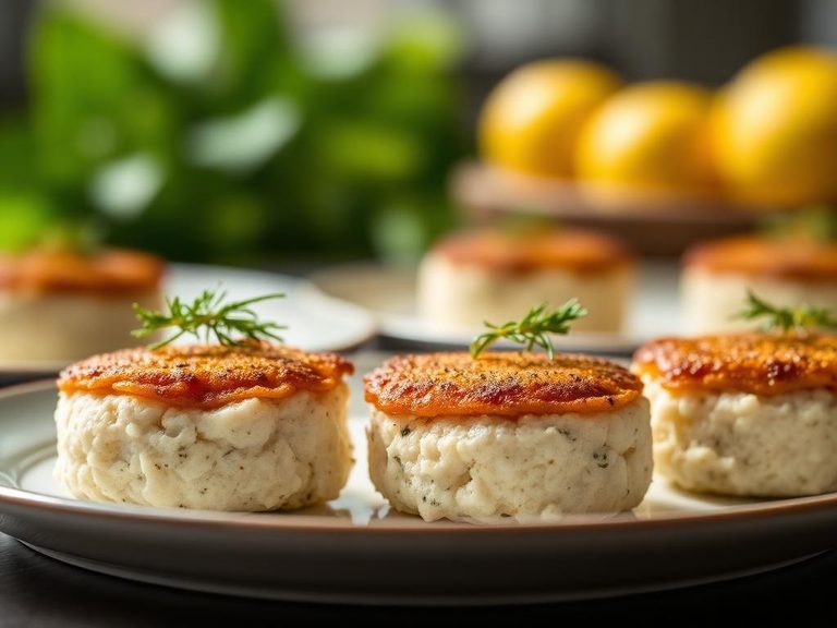 Fish cakes or mousses