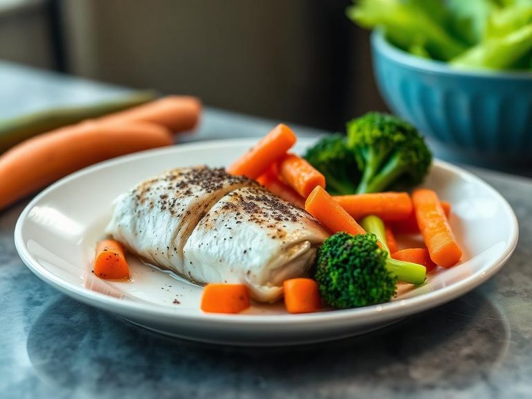 Fish en Papillote with Carrots and Broccoli