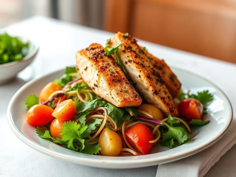Fish stick salad bowl