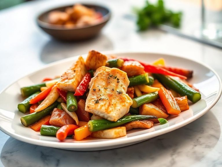 Fish Stir-Fry with Mixed Vegetables