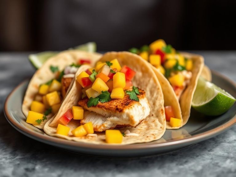 Fish Tacos with Mango Salsa