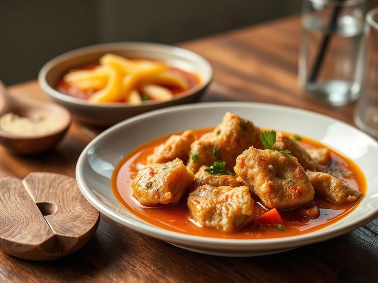 Flaked into soups or stews