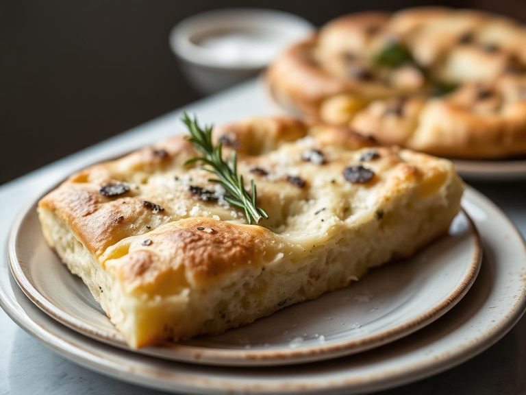 Focaccia with rosemary and sea salt