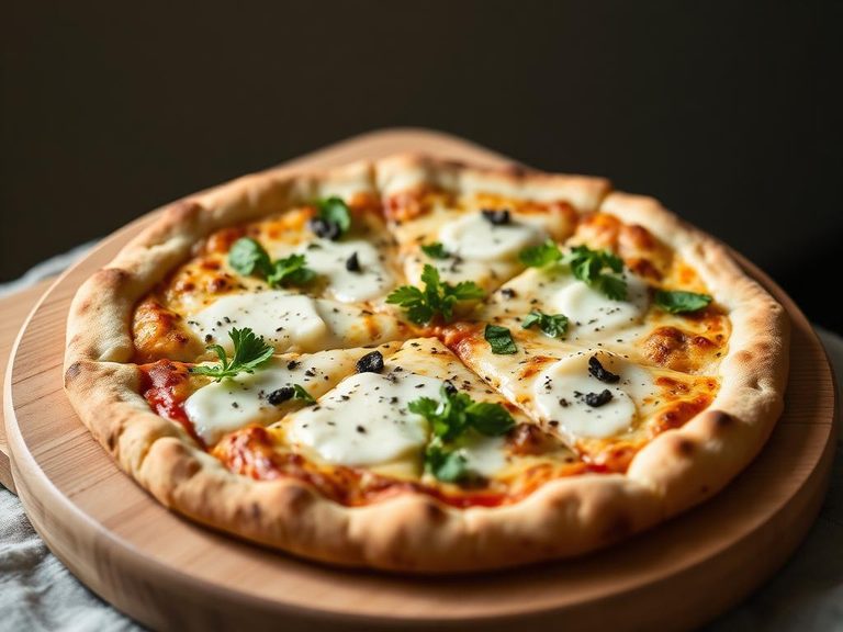 Four Cheese White Pizza