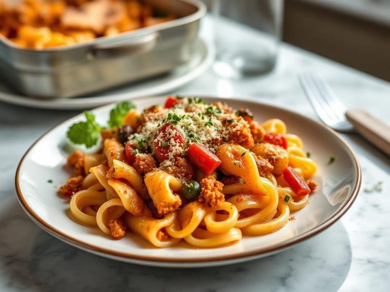 Frankfurter pasta bake