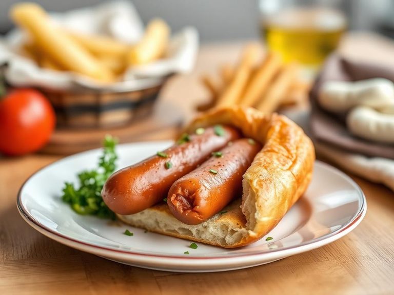 Frankfurter Würstchen in Brot (in a bread roll)