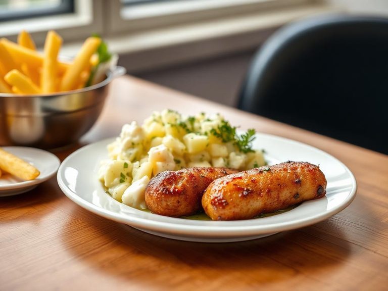 Frankfurter with potato salad
