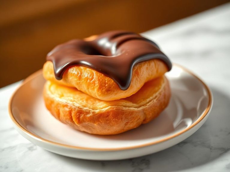 French Cruller with Chocolate Icing