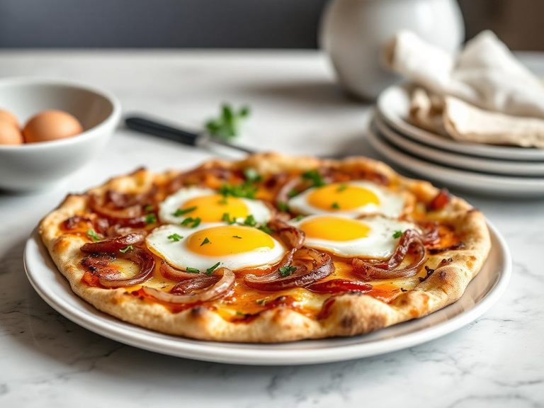 French Onion Breakfast Pizza