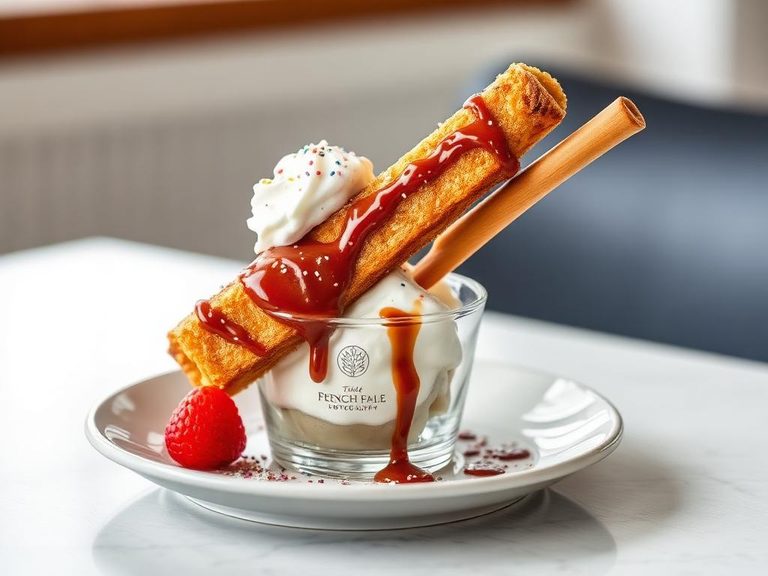 French toast stick sundae