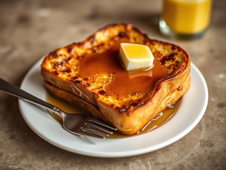 French Toast with Syrup and Butter