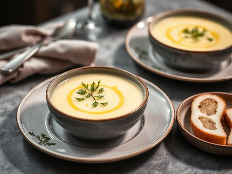 French Vichyssoise soup