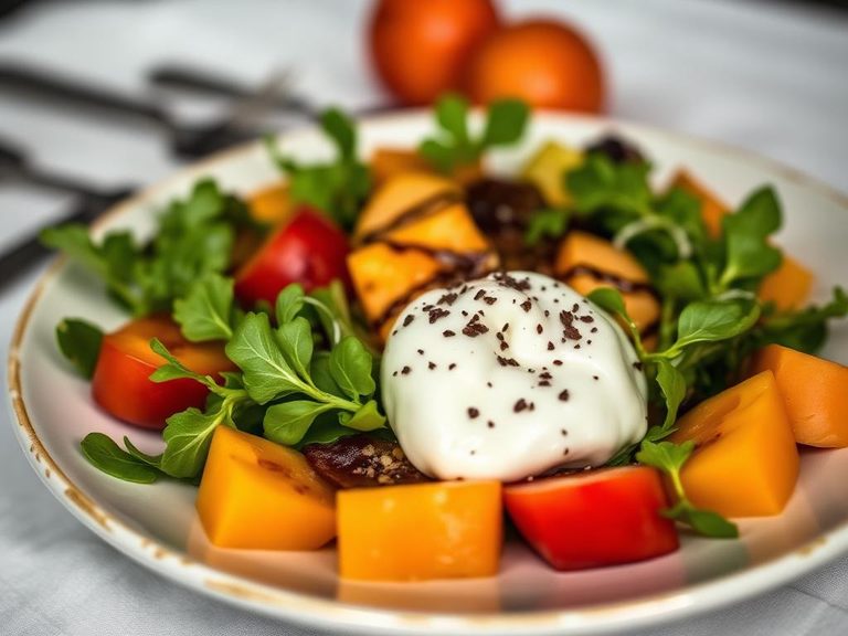 Fresh Apricot and Burrata Salad