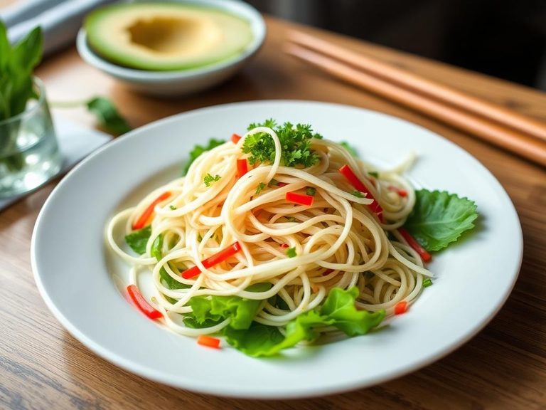 Fresh bean sprout salad (with lemon, salt, and herbs)