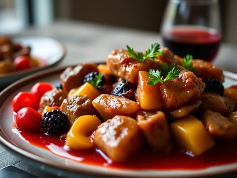 Fresh Cloudberry Sauté with Game Meats