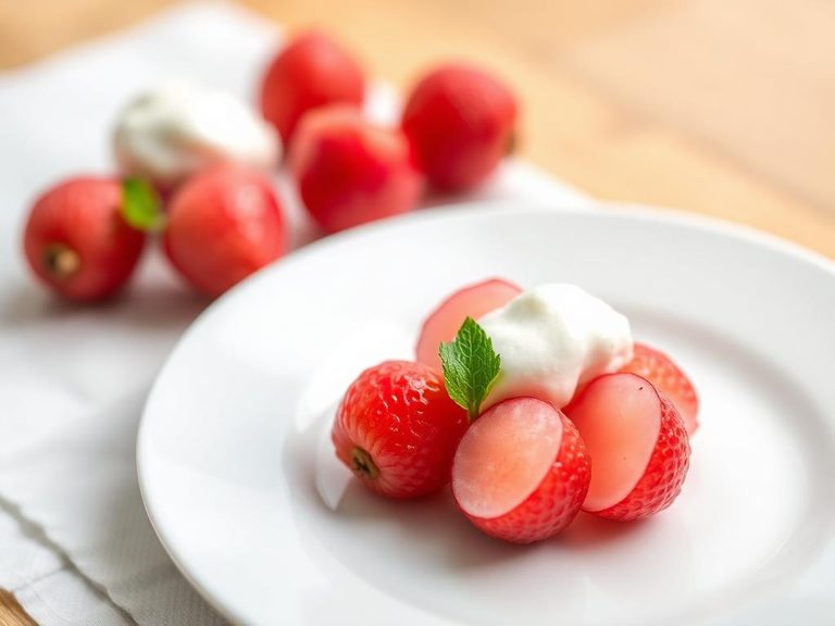 Fresh Lychee with Yogurt