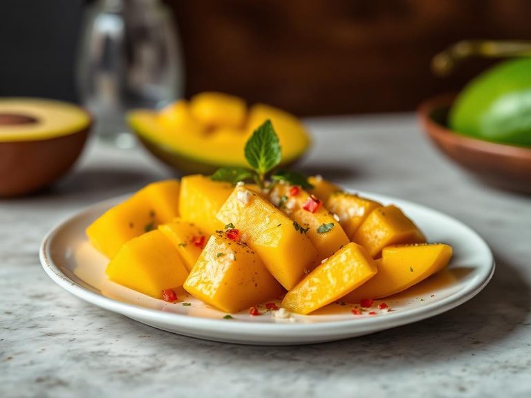 Fresh Mango Slices with Tajín
