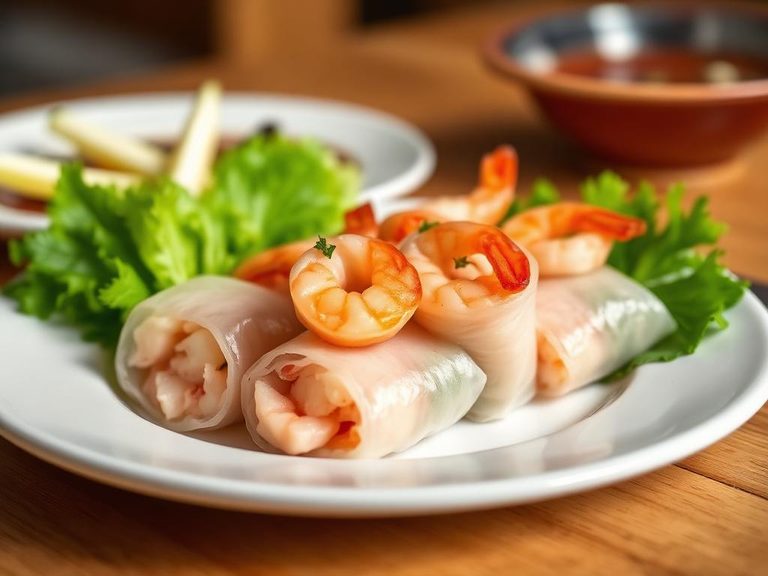 Fresh prawn rolls