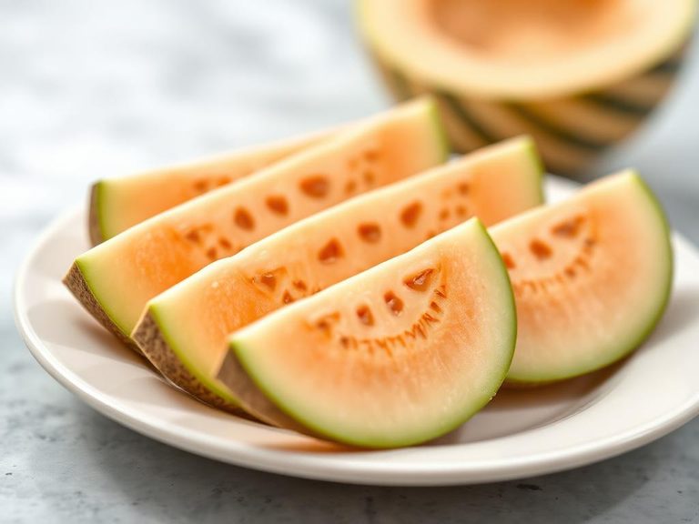 Fresh sliced melon