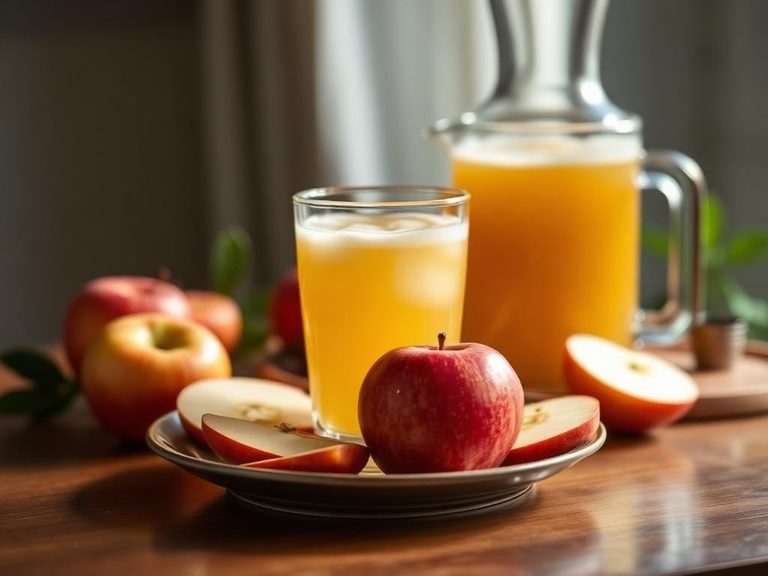 Freshly pressed apple juice