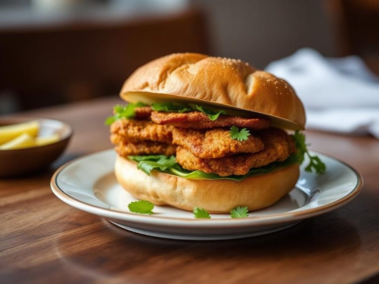 Fried bologna sandwich