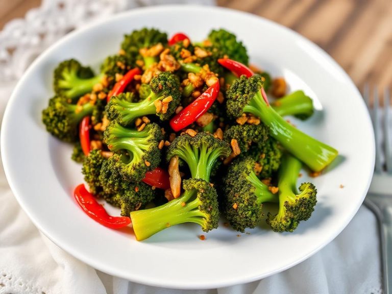Fried Broccoli with Garlic and Chili
