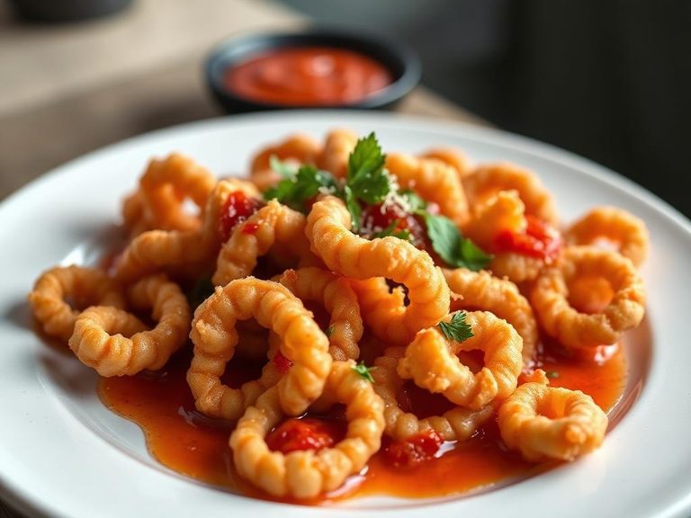 Fried Calamari with Marinara Sauce (American-Italian)