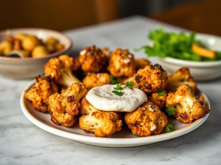 Fried Cauliflower with Tahini