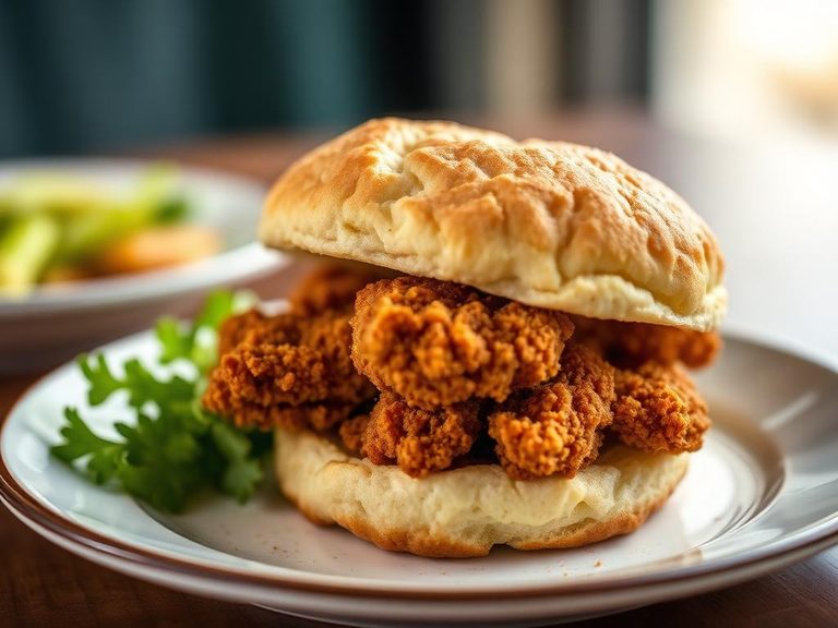 Fried Chicken on a Biscuit