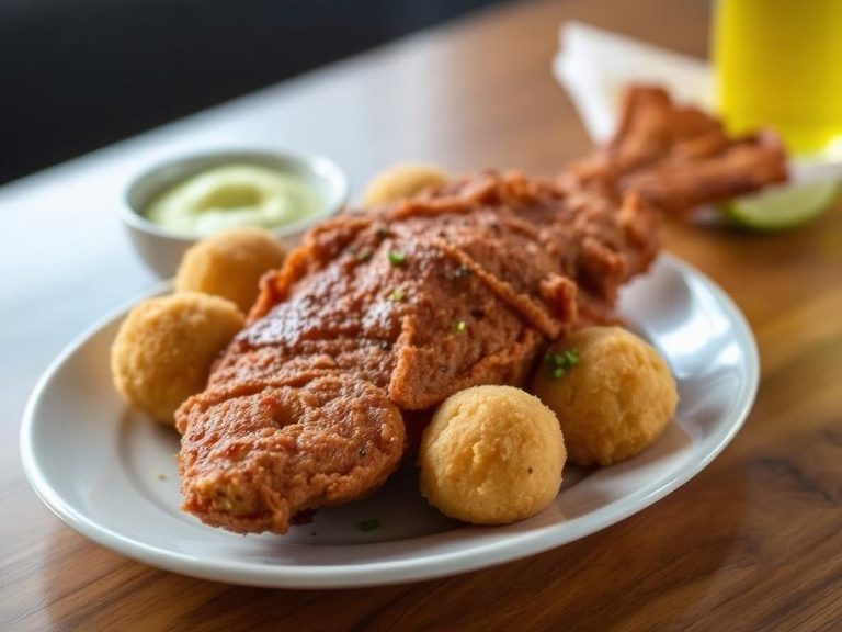 Fried Croaker with Hush Puppies