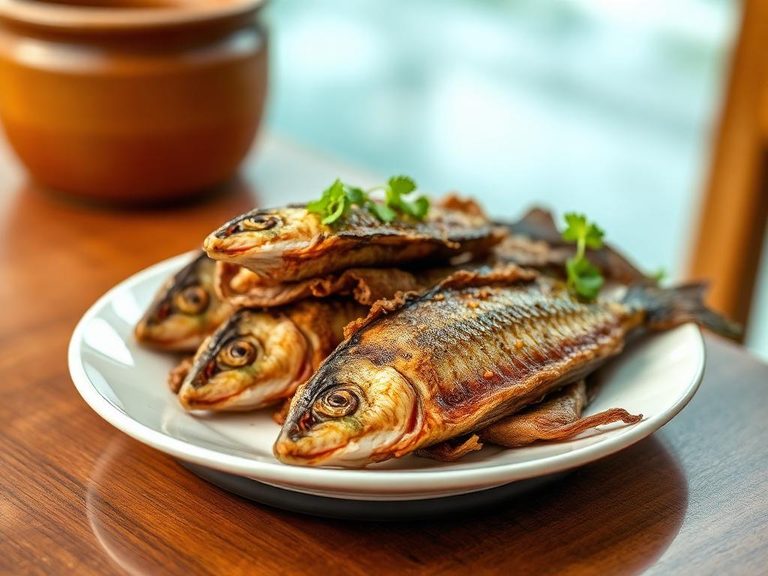 Fried dried fish