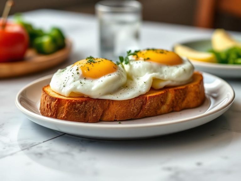 Fried Egg Whites on Toast