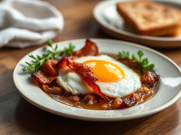 Fried eggs in bacon fat