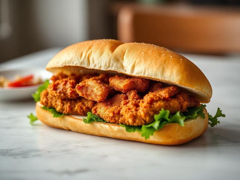 Fried fish sandwich side
