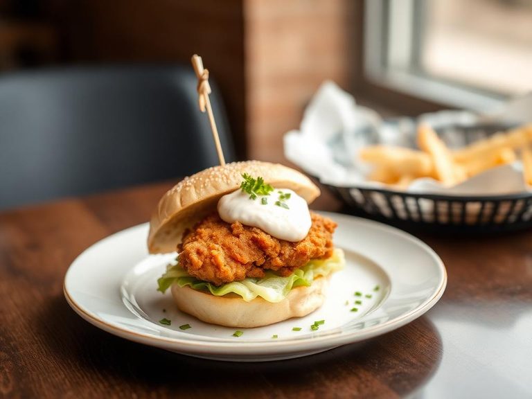 Fried Fish Sandwich with Tartar Sauce