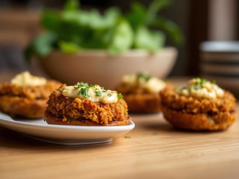 Fried green tomatoes with pimento cheese