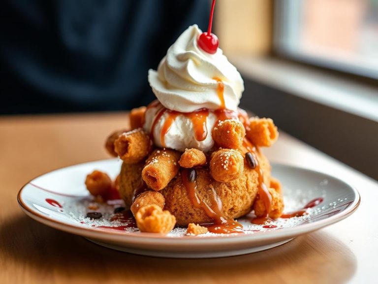 Fried Ice Cream Sundae