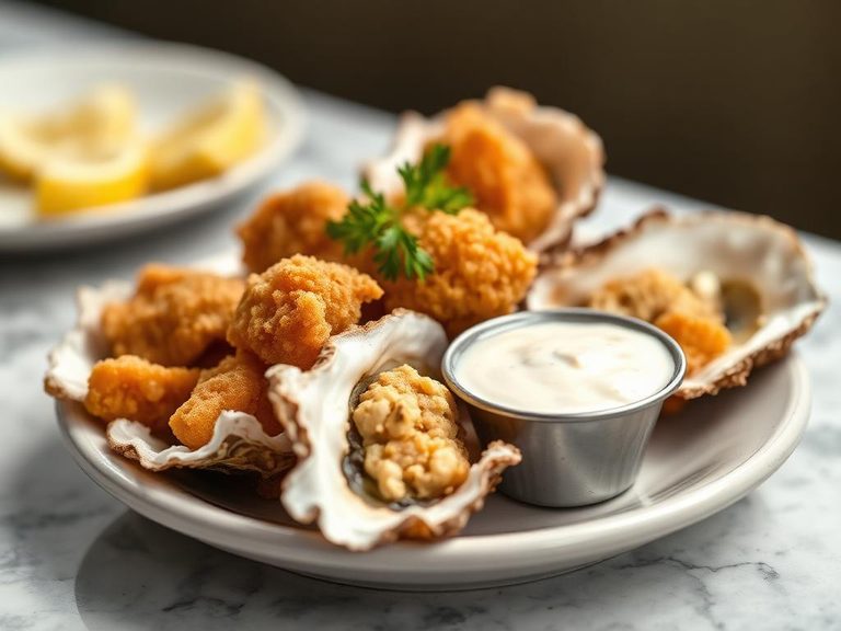 Fried Oysters with Tartar Sauce