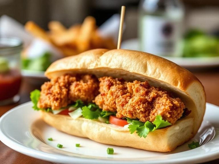 Fried Perch Po' Boy