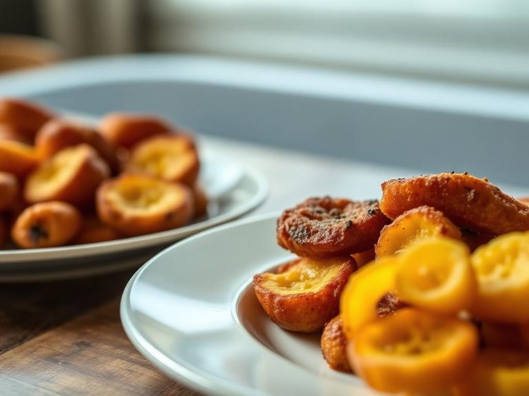 Fried plantains and snacks