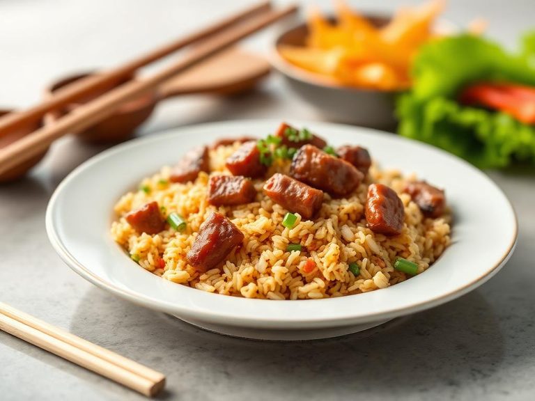 Fried Rice with Luncheon Meat