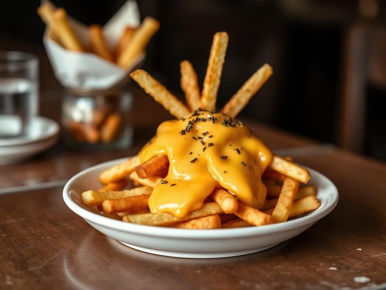 Fries with Melted Cheddar