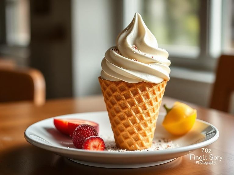 Frozen dessert cone