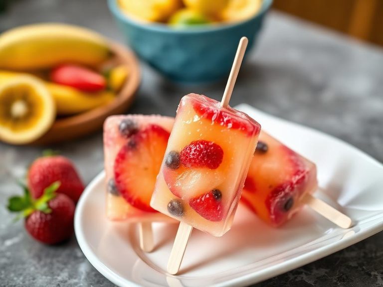 Frozen Fruit Cocktail Pops