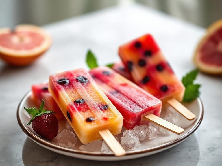 Frozen Fruit Popsicles